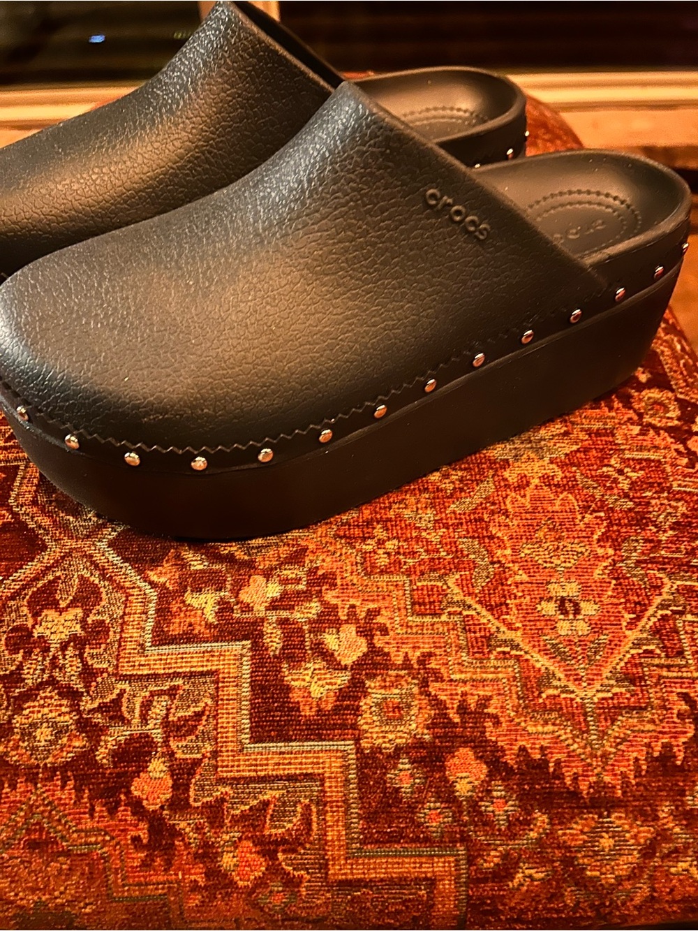 CROCS Dylan Platform Slip-On Clogs with Stud Accents size 9 worn once